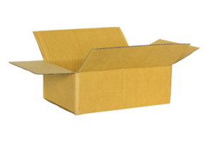 opened cardboard box isolated with clipping path for mockup png