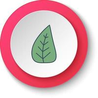 Round button for web icon, Botanical forest. Button banner round, badge interface for application illustration on white background vector