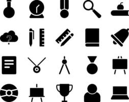 School and Education Icons set. computer. Vector Illustration Set Of Simple Training Icons. Elements Presentation, Demonstration, University on white background