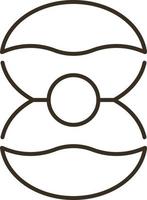 Line vector icon business, metaphor, pearl. Outline vector icon on white background