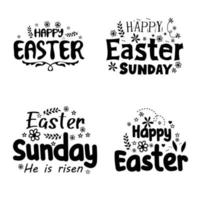 Happy Easter lettering typography design vector