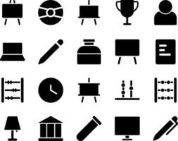 School and Education Icons set. pencil. Vector Illustration Set Of Simple Training Icons. Elements Presentation, Demonstration, University on white background