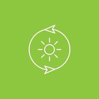 Sun, energy, eco icon - Vector. Simple element illustration from UI concept. Sun, energy, eco icon - Vector. Infographic concept vector illustration. on white background