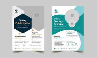 notary service brochure flyer design template. editable business marketing promotion modern layout, poster, annual reports, in a4 illustrator vector. vector