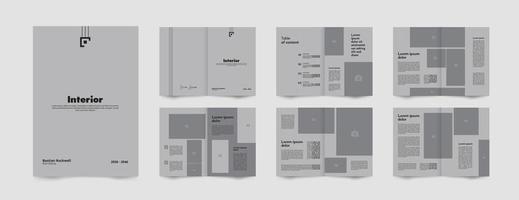 interior architecture brochure layout template vector