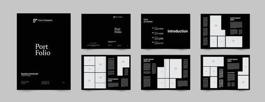 photography portfolio layout design template, magazine, proposal, annual, report, company, profile brochure template vector