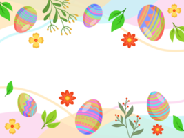 Easter Egg Background with spring flowers png