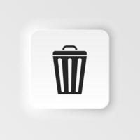 trash can icon neumorphic style neumorphic style vector icon, Bin, trash icon, Bin trash neumorphic style neumorphic style vector icon .