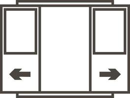Door, open, icon in trendy outline style isolated on white background. Door symbol for your web site design, logo, app, UI. Vector illustration, EPS10. - Vector on white background