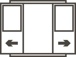 puerta, abierto, icono en de moda contorno estilo aislado en blanco antecedentes. puerta símbolo para tu web sitio diseño, logo, aplicación, ui vector ilustración, eps10. - vector en blanco antecedentes