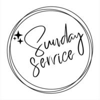 Sunday service in PNG and Sunday service design banner flyer template Sunday and service logo design vector