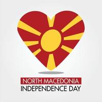 norte macedonia independencia día y guarida n / A nezavisnosta bandera diseño vector
