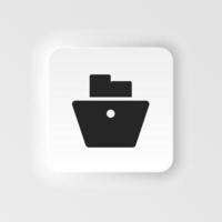 Basket, checkout, shopping neumorphic style vector icon. Simple element illustration from UI concept. Basket, checkout, shopping neumorphic style vector icon. Finance concept vector illustration. .