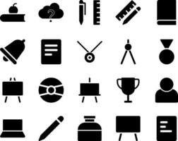 School and Education Icons set. document. Vector Illustration Set Of Simple Training Icons. Elements Presentation, Demonstration, University on white background