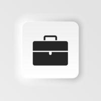 Briefcase icon - Vector. Simple element illustration from UI concept. Briefcase icon neumorphic style vector icon .