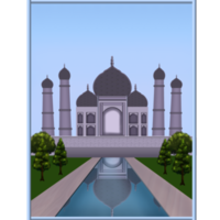 mosquée mignonne dessin animé fond d'écran Contexte png