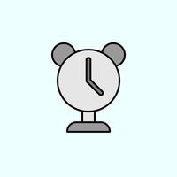 alarm, clock color vector icon, vector illustration on dark background