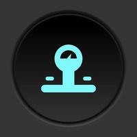 Round button icon, Cart, shopping. Button banner round, badge interface for application illustration on dark background vector