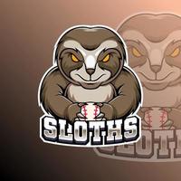 Sloths Animal Team Badge vector