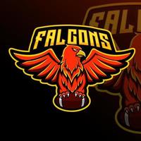 halcones animal equipo Insignia vector