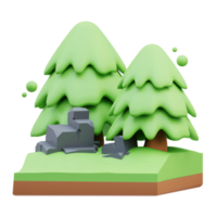 Forest 3D Illustration png