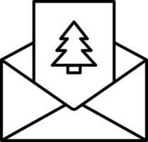 querido carta, Navidad , árbol letra vector icono