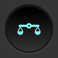 Round button icon, Cashing, cash out, money. Button banner round, badge interface for application illustration on dark background vector
