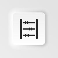 Abacus, counting icon - Vector. Simple element illustration from UI concept. Abacus, counting icon neumorphic style vector icon .