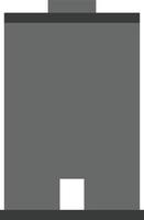 Building vector icon. Building illustration black an white vector icon isolated on white background - Vector. Building icon.