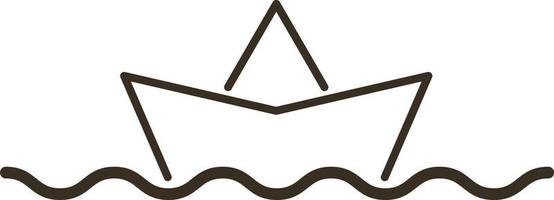Line vector icon boar, paper, sea, business. Outline vector icon on white background