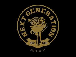 next generation, design t-shirt streetwear clothing, vector typography, perfect for modern apparel