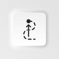 Path, business, strategy neumorphic style vector icon. Simple element illustration from UI concept. Path, business, strategy neumorphic style vector icon. Finance concept vector illustration. .