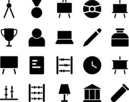 School and Education Icons set. lab glassware. Vector Illustration Set Of Simple Training Icons. Elements Presentation, Demonstration, University on white background