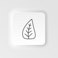 Botanical, forest icon. Simple element illustration natural concept. Botanical, forest icon. Neumorphic style vector icon on white background