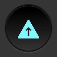 Round button icon, Basket, checkout, shopping. Button banner round, badge interface for application illustration on dark background vector