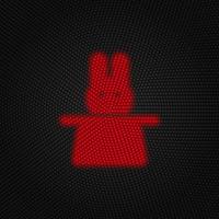 Hat, rabbit vector Light red color retro style vector icon on white background