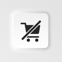 Cart, clear, shopping neumorphic style vector icon. Simple element illustration from UI concept. Cart, clear, shopping neumorphic style vector icon. Finance concept vector illustration. .