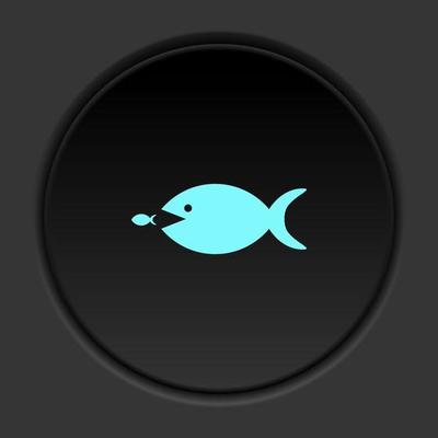 Round button icon, Dollar, money, fire. Button banner round, badge interface for application illustration on dark background
