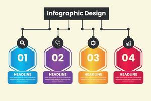 Colorful Business Infographic Chart Design vector