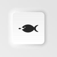 Big, fish, small, business neumorphic style vector icon. Simple element illustration from UI concept. Big, fish, small, business neumorphic style vector icon. Finance concept vector illustration. .