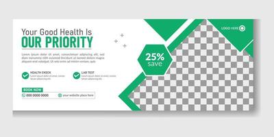 Modern Business Professional Medical Healthcare timeline Cover and Web Banner Template vector