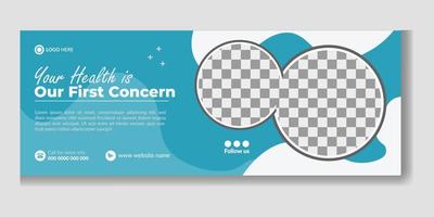 mergency corporate medical timeline cover or healthcare doctor template with free vector