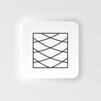 Textile thread, thread wool icon. Simple element illustration natural concept. Textile thread, thread wool icon. Neumorphic style vector icon on white background