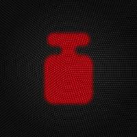 Plummet, reference, weight vector Light red color retro style vector icon on white background
