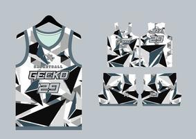 Set Pattern Print basketball uniform jersey vector