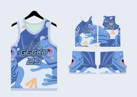 Set Pattern Print basketball uniform jersey vector