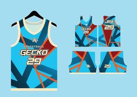 conjunto modelo impresión baloncesto uniforme jersey vector