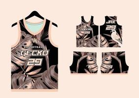 Set Pattern Print basketball uniform jersey vector