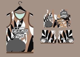 Set Pattern Print basketball uniform jersey vector