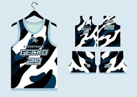 Set Pattern Print basketball uniform jersey vector